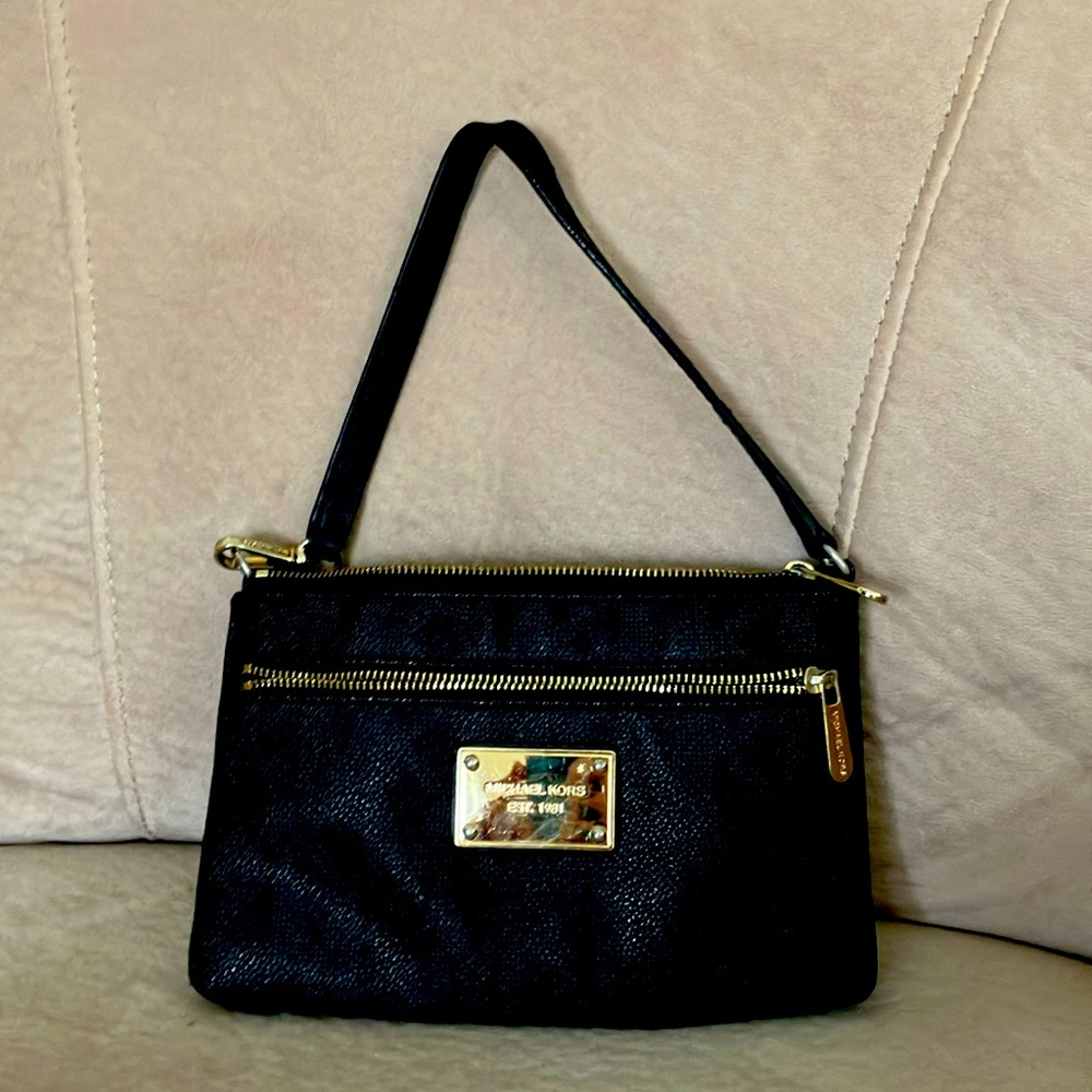 Michael Kors black wristlet/small purse